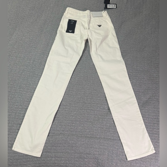 Emporio Armani J18 Straight Leg Slim Fit White Women’s Jeans Size 24 - Picture 2 of 12